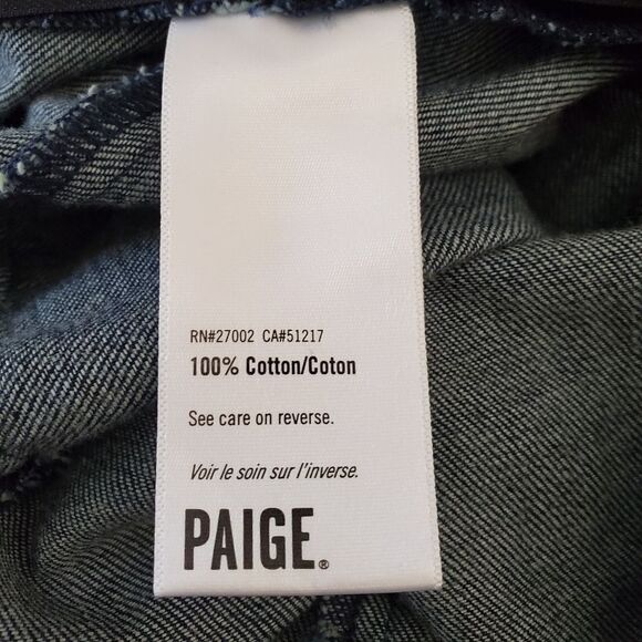 PAIGE Emma Denim Jumpsuit size XS. Excellent, gently worn condition - Picture 14 of 15